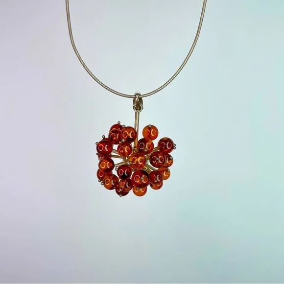 Artisan-Made Sterling Silver & Baltic Amber ‘Space’ Necklace - Picture 5 of 13